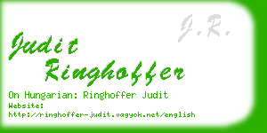 judit ringhoffer business card